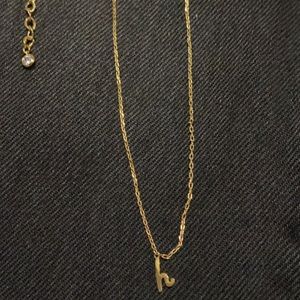 Kate Spade H initials necklace